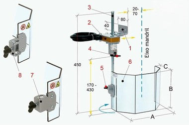 Proteção para furadeira de Coluna/Bancada